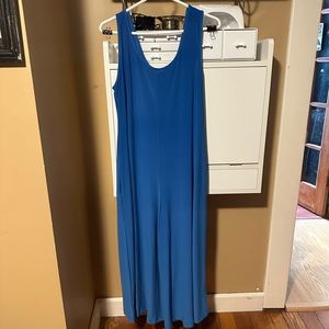 Attitudes by Renée Blue Weekend Chic Wide Leg Jumpsuit sz M NWOT